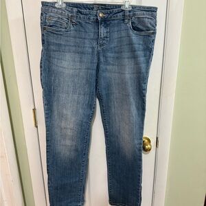KUT From The Cloth Womens Jeans Stretch Sz 14 Straight Leg Mid-Rise